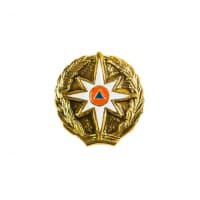 Эмблема МЧС метал.золотая