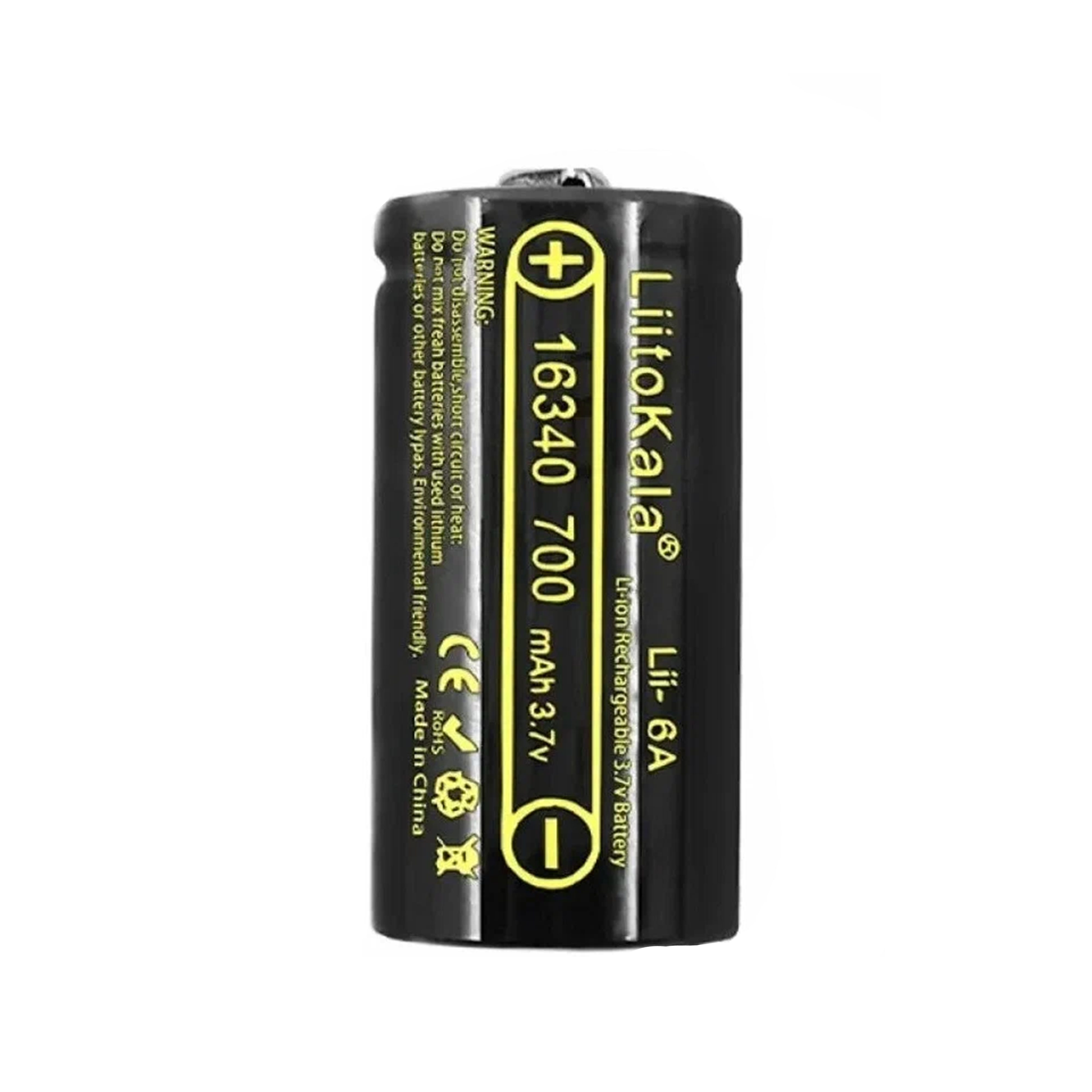 ����������� LiitoKala 16340 (RCR123A) 3.7V 700 mah