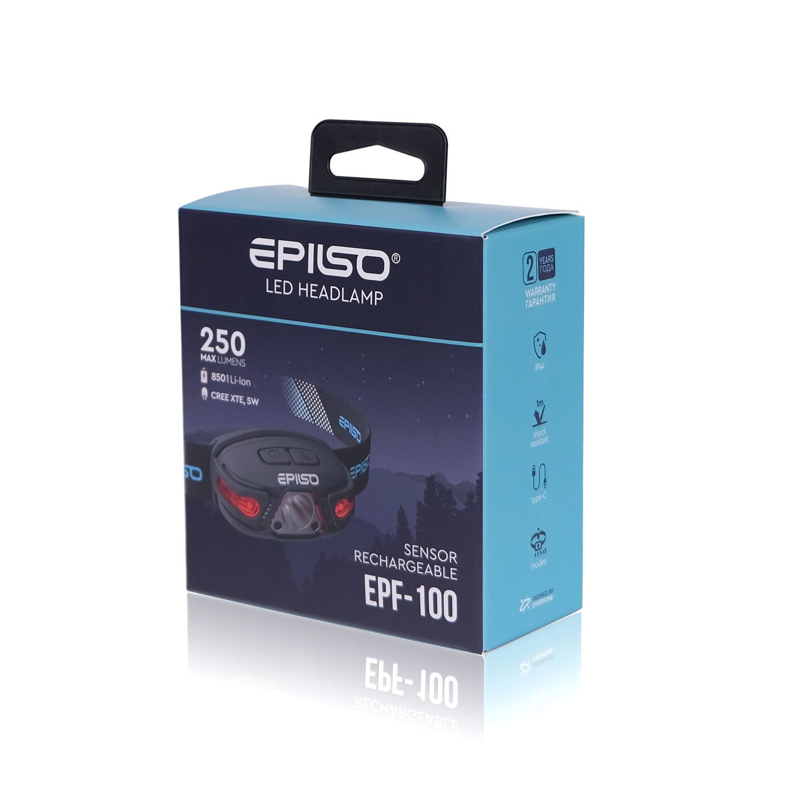 ������ EPILSO EPF-100 (��������, CREE XTE 5W, 1x850mAh, 5� (USB), �������)