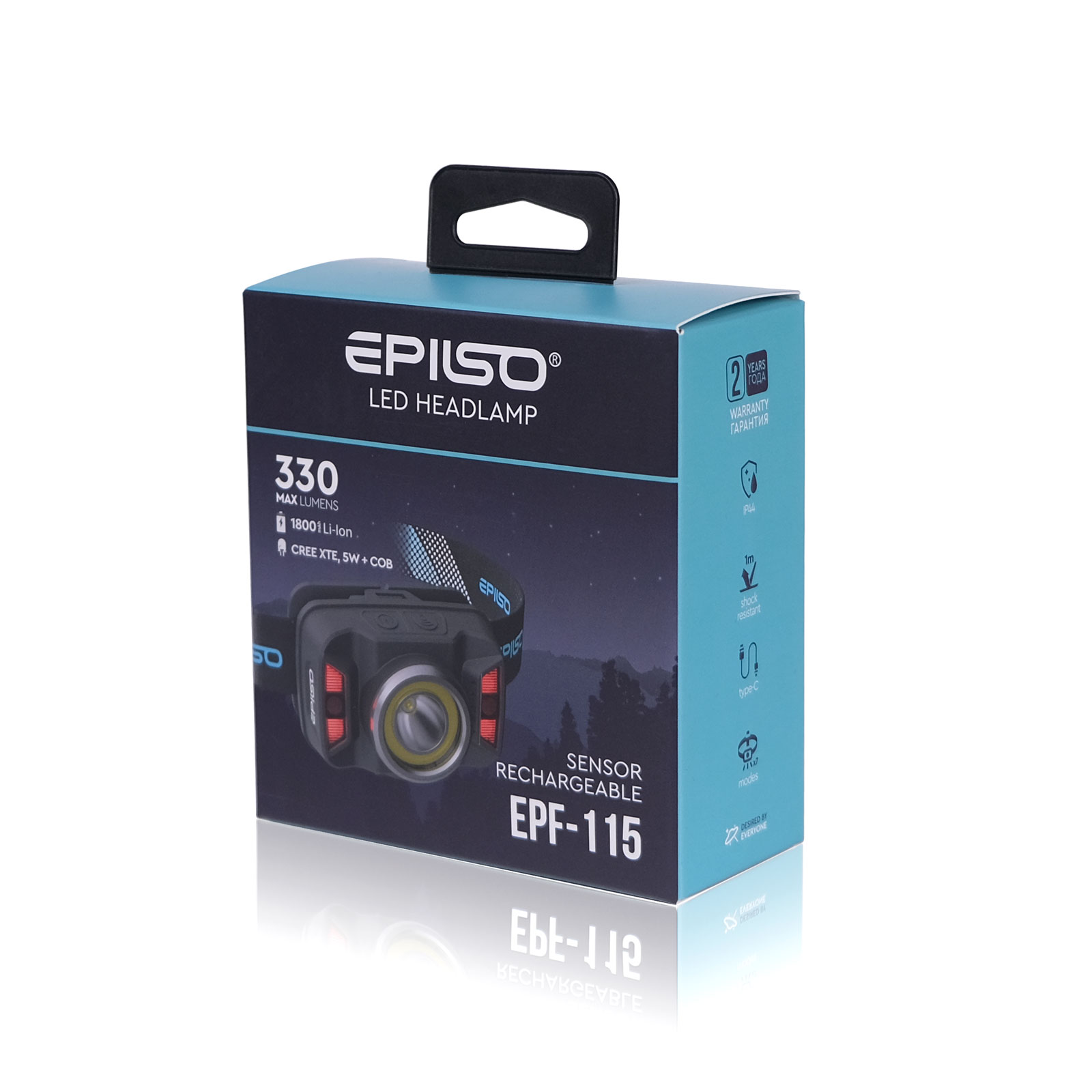 ������ EPILSO EPF-115 (��������, CREE XTE 5W + COB, 1x1800mAh, 5� (USB), �������, )