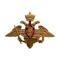 Эмблема РА на тулью маленькая метал золото
